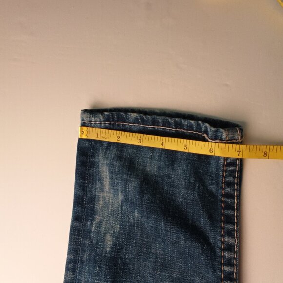 Big Star Jeans Size 27/4 Liv Cropped Low Rise Straight Leg Medium Wash Acid Wash - Picture 10 of 10